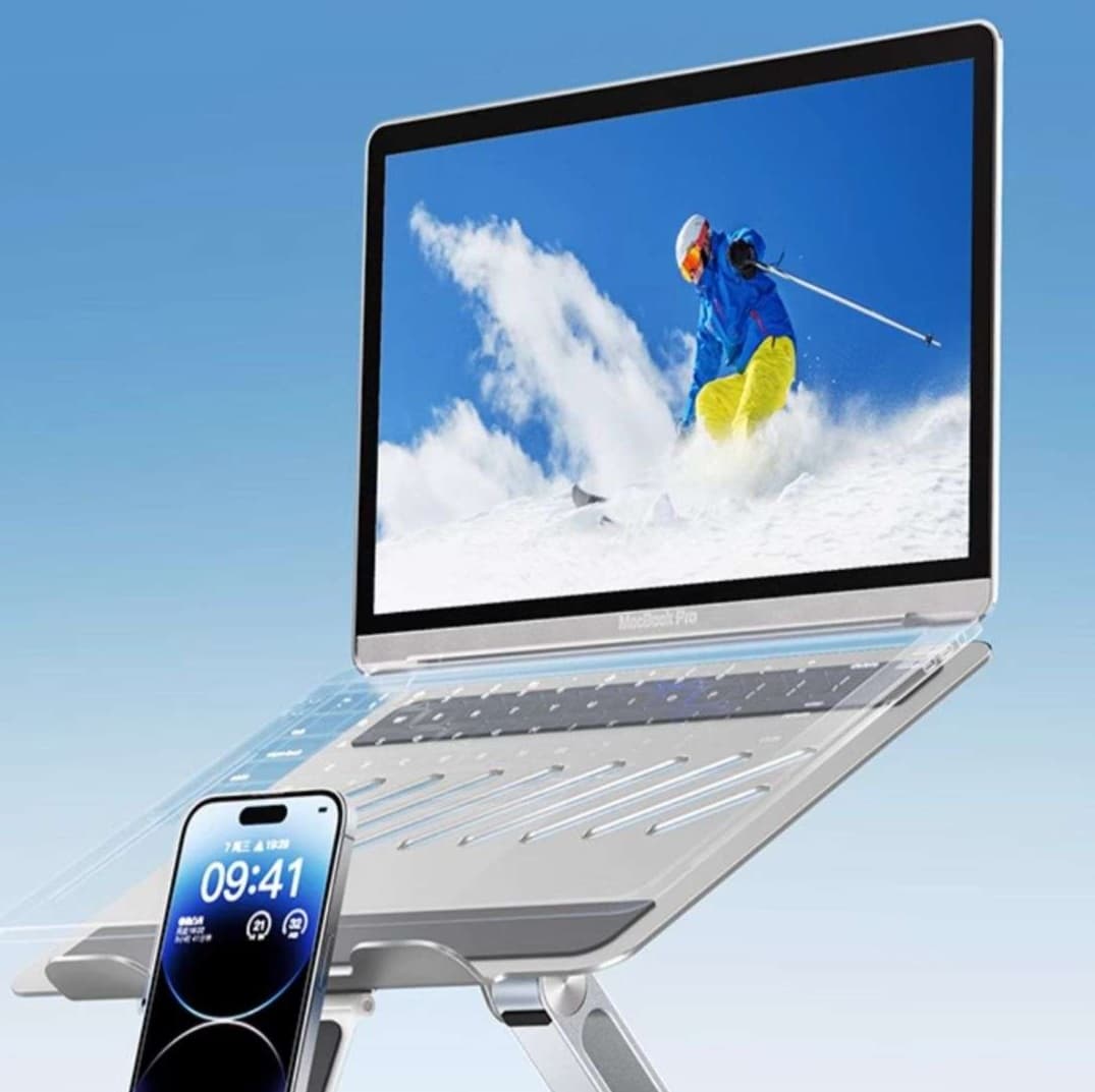 多機能アルミ製ノートパソコンスタンド