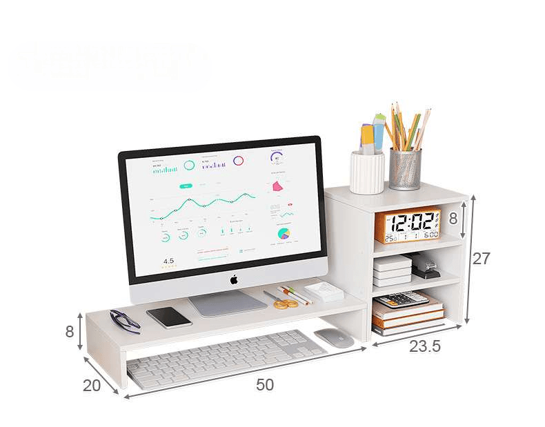 パソコンスタンド デスク上部収納 多機能モニタースタンド