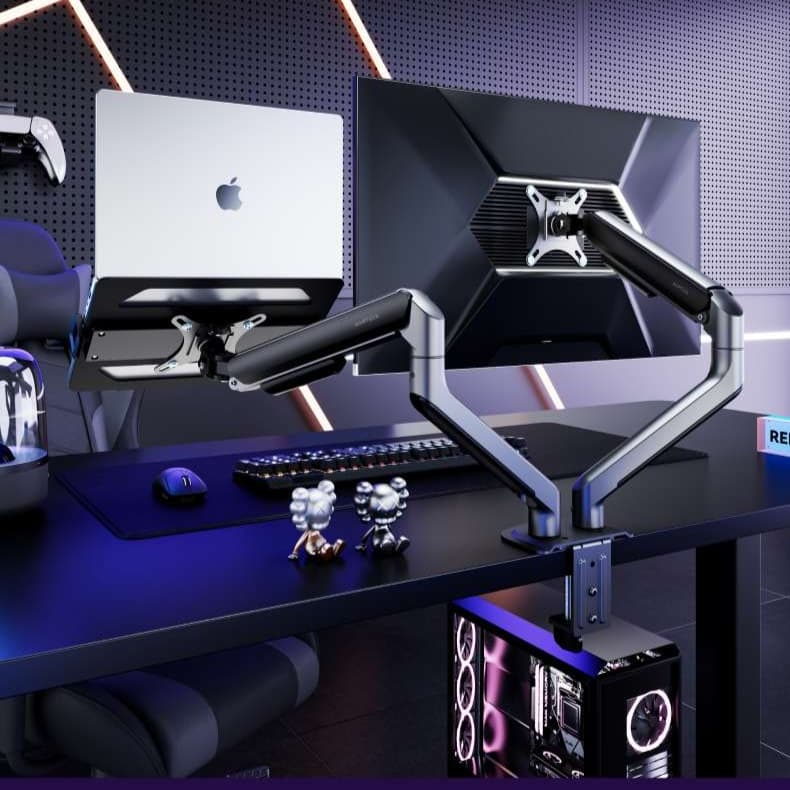 パソコンスタンド 高機能デュアル液晶アーム型スタンド