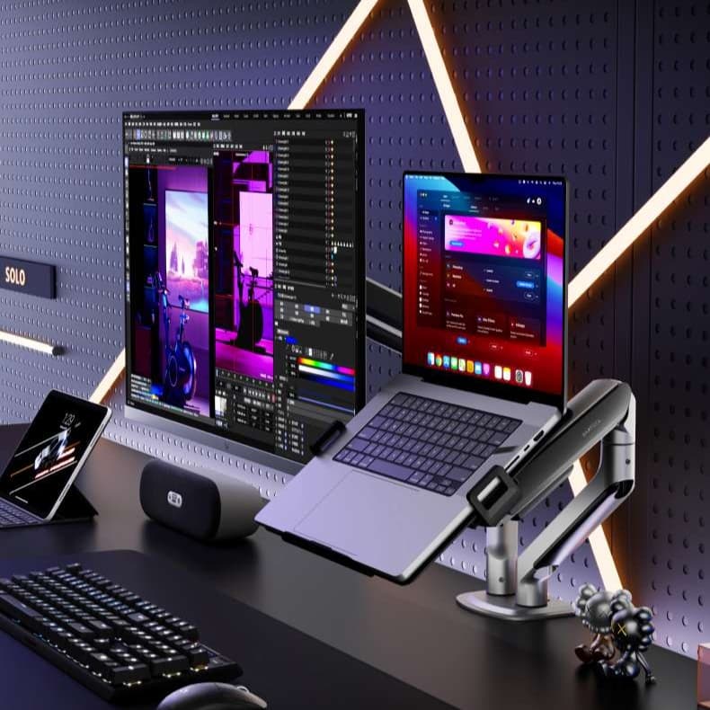 パソコンスタンド 高機能デュアル液晶アーム型スタンド
