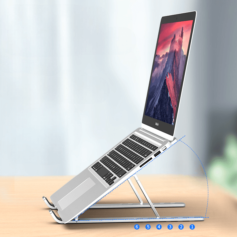 折りたたみ式アルミ製軽量パソコンスタンド