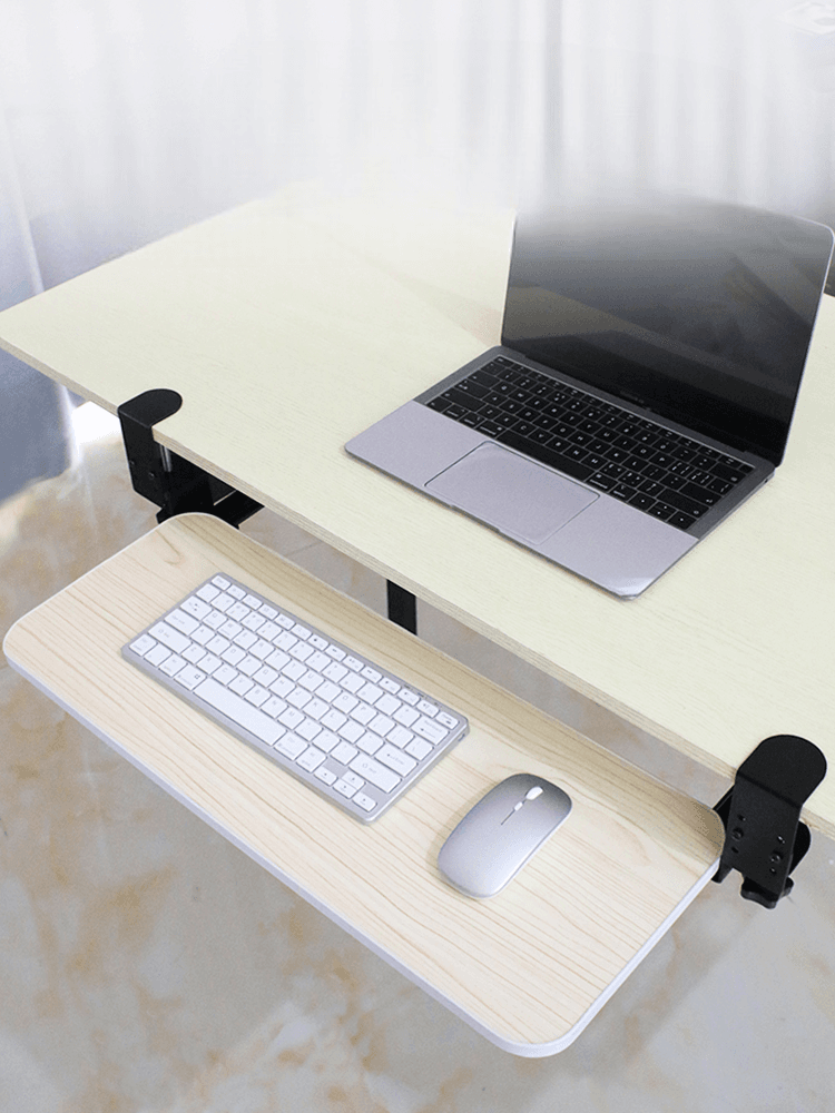 パソコンスタンド パソコンスタンド スライド式キーボード収納トレイ