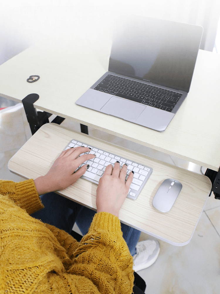 パソコンスタンド パソコンスタンド スライド式キーボード収納トレイ