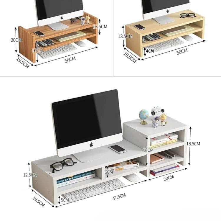 パソコンスタンド 多機能収納付きモニター台
