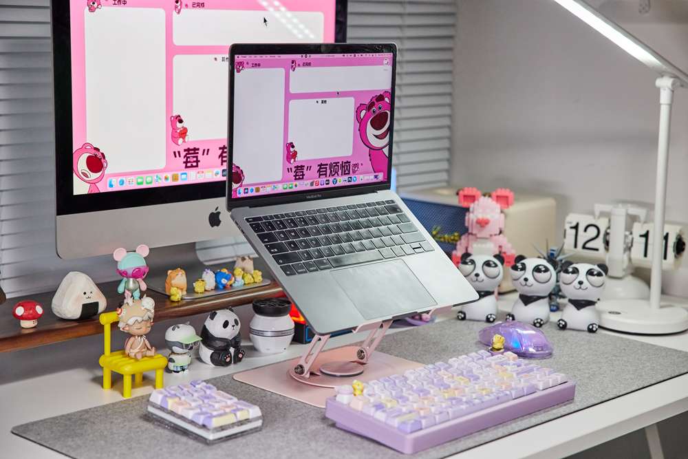 パソコンスタンド 高さ調整可能アルミ製ノートパソコン台座