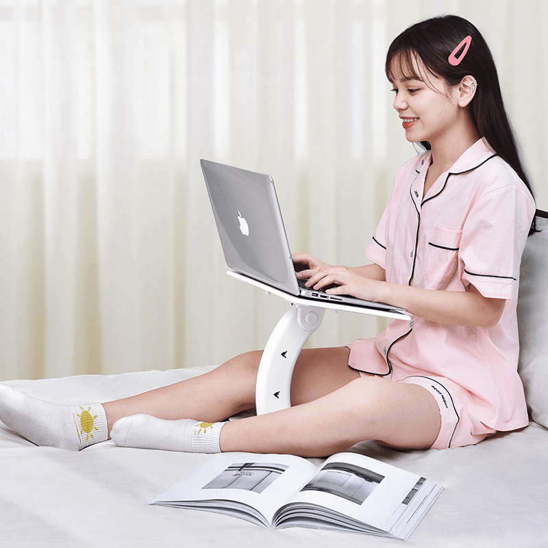 折りたたみ式 高さ調節アルミ製パソコンスタンド